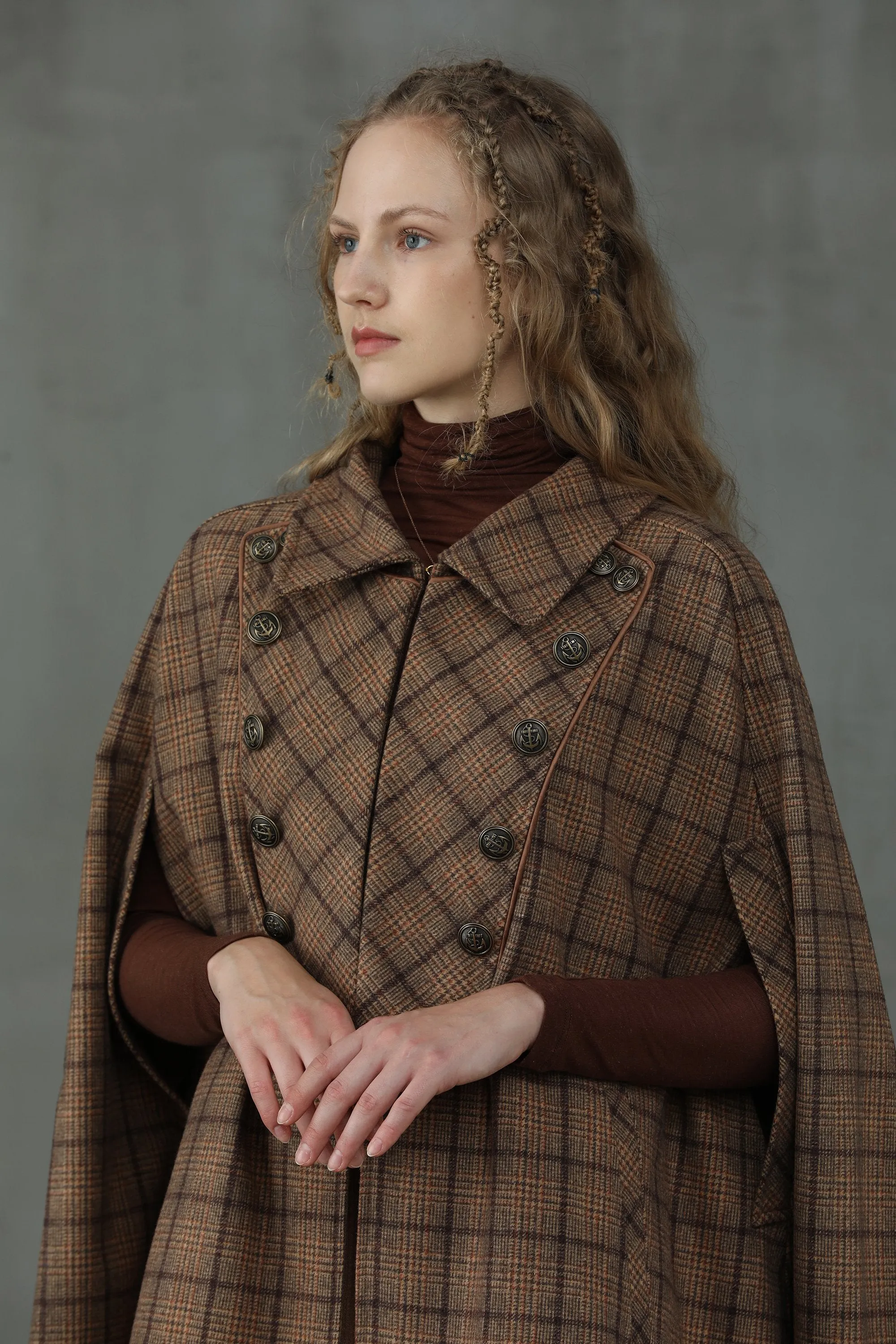 Sensibility 13 | tartan wool cape coat