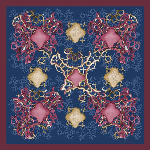 Silk Carre´Syrian Tile Tawny Port