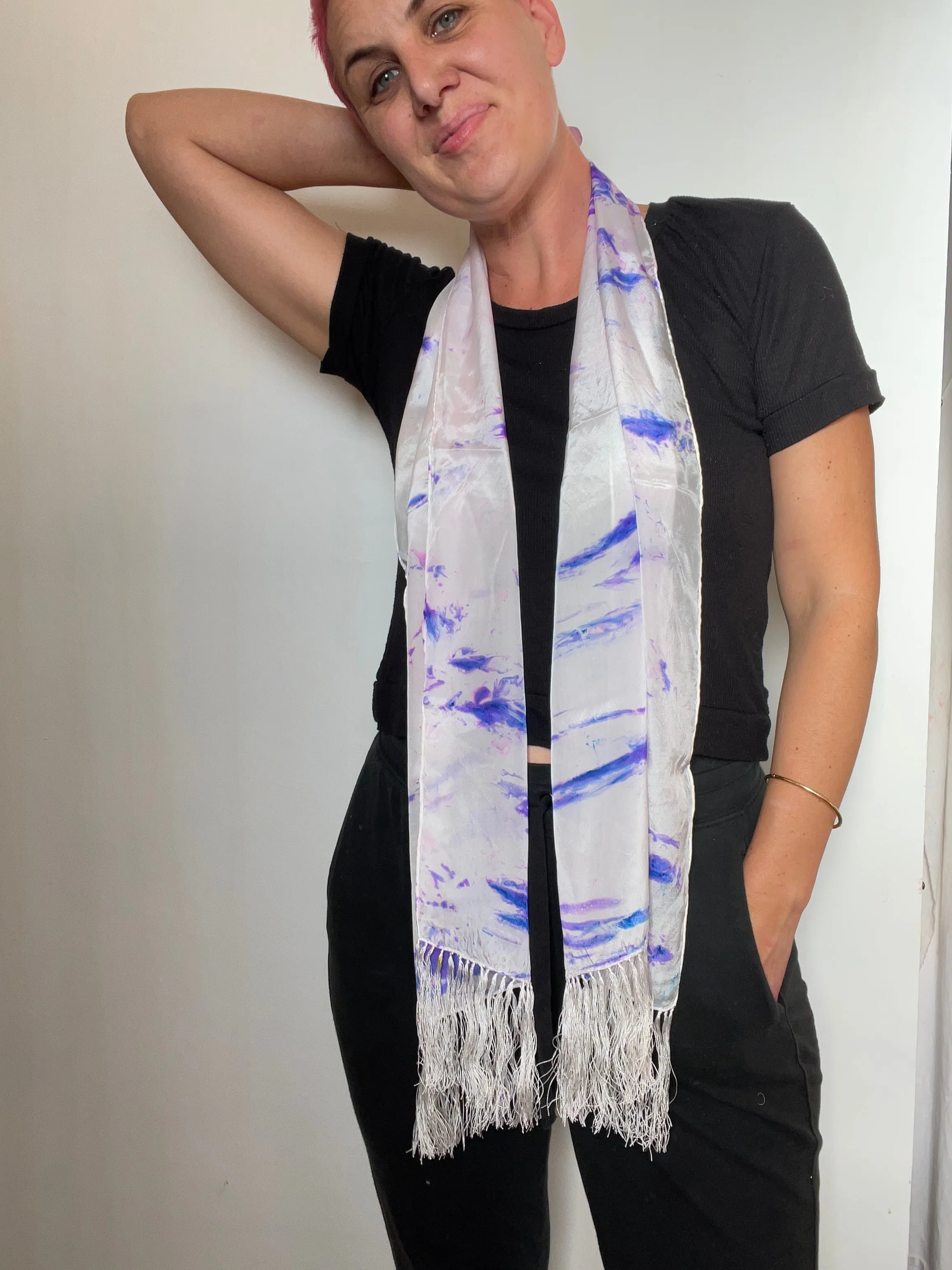 Silk Fringe scarf