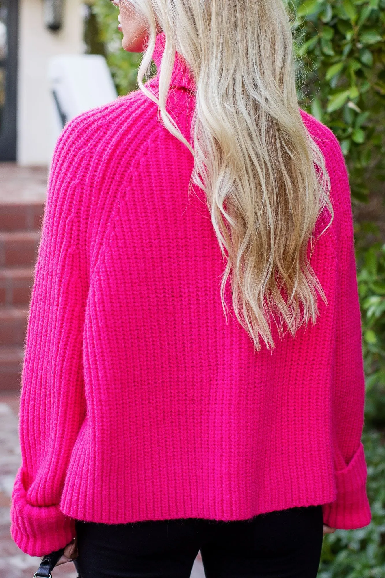 Skyler Pink Turtleneck Sweater