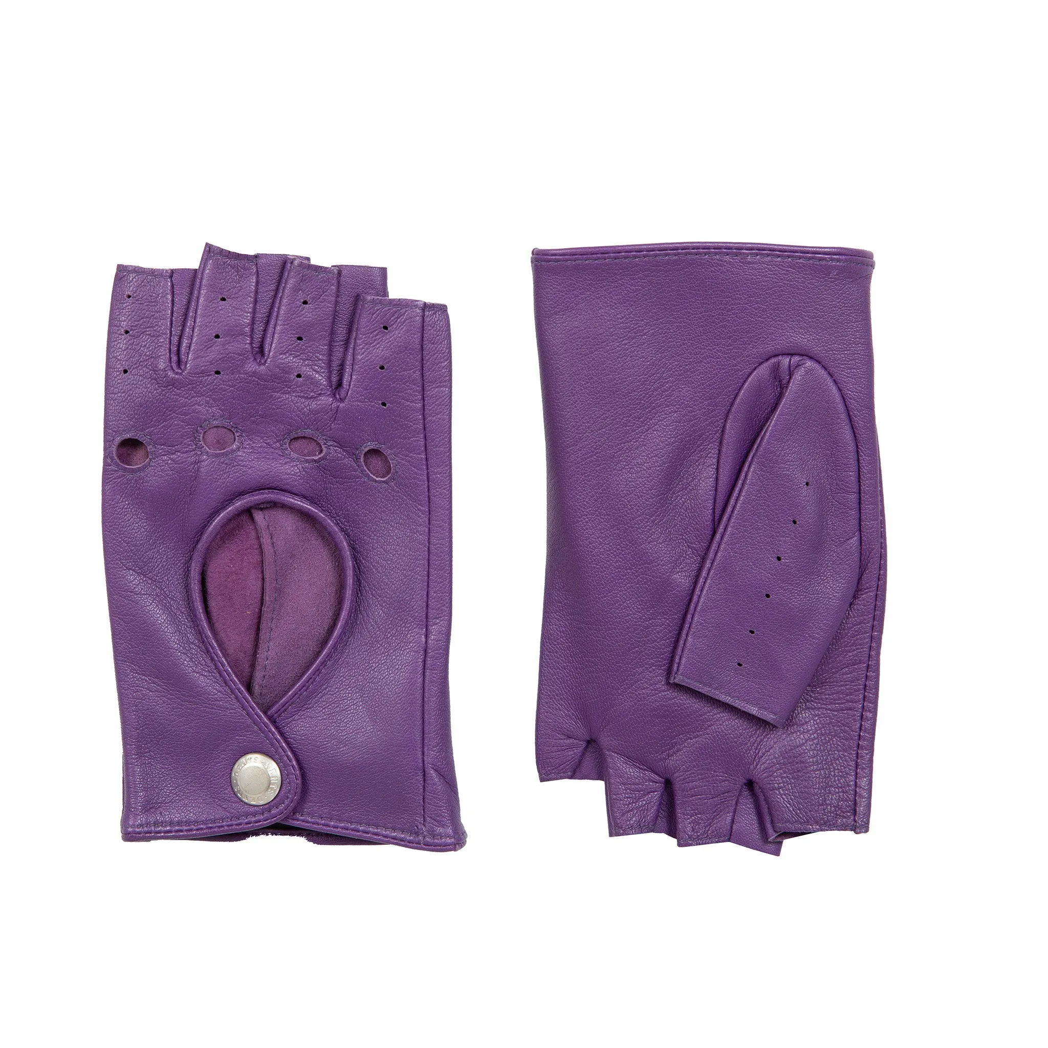 Women’s Fingerless Leather Driving Gloves