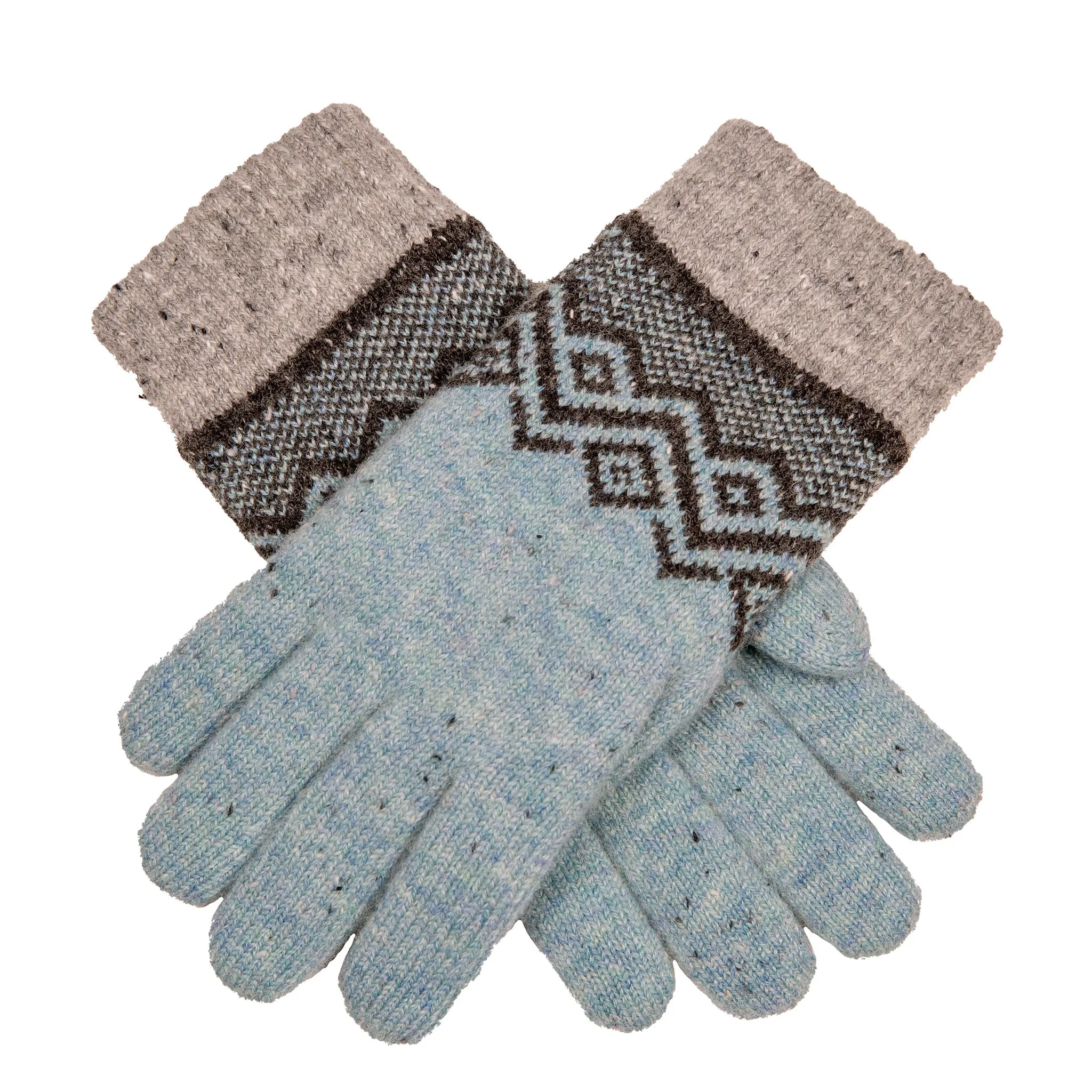 Women’s Knitted Gloves with Geometric Pattern