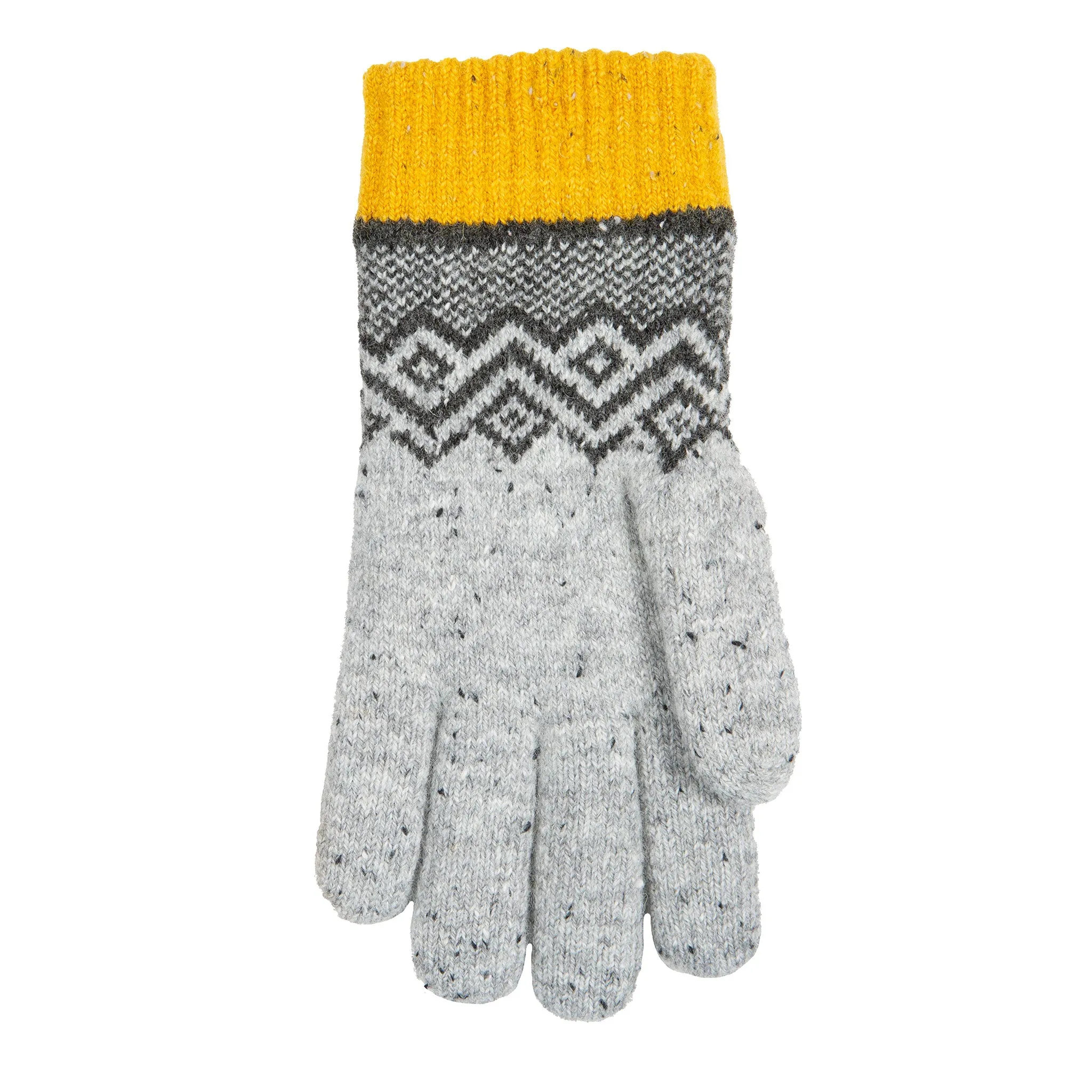 Women’s Knitted Gloves with Geometric Pattern