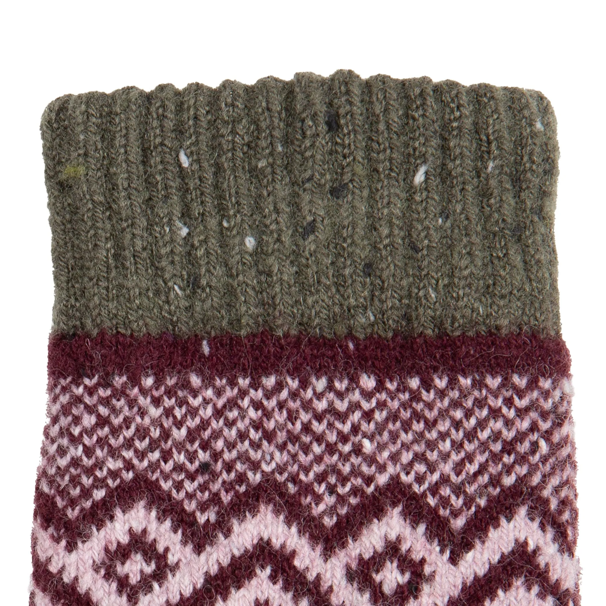 Women’s Knitted Gloves with Geometric Pattern