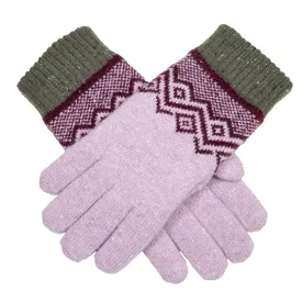 Women’s Knitted Gloves with Geometric Pattern