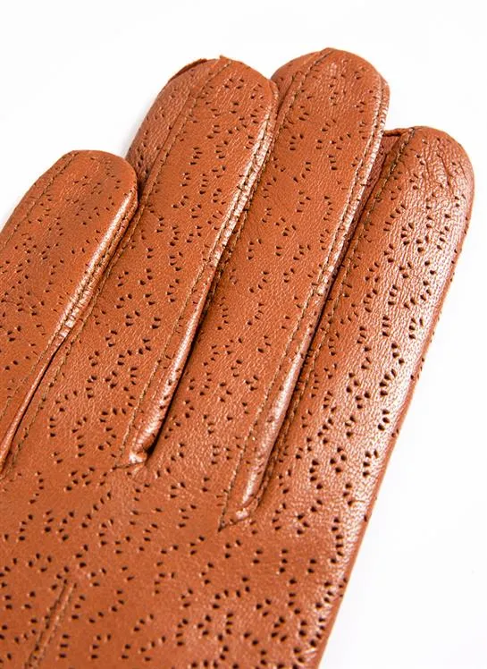 Women's Three-Point Lined Imitation Peccary Leather Gloves